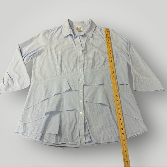 Finley Jenna Striped Tiered Ruffle Tunic Size XL - Picture 9 of 9